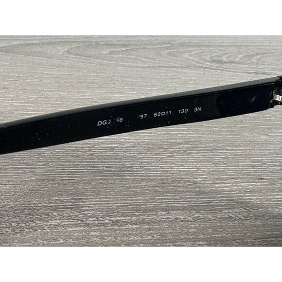 Dolce & Gabbana DG2136 Aviator Sunglasses 620/11 Black 62mm – Made in Italy - Picture 6 of 7